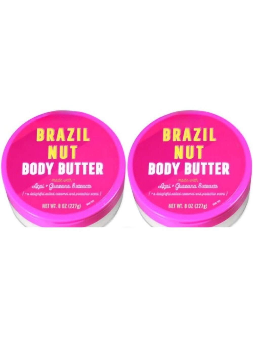 Moisturizing Brazil Nut Body Butter 8oz - Hydrating Skin Care, Pack of 2